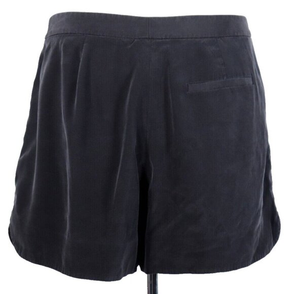 Vince Women's 8 Black Silk Pleated Shorts High Rise Slash Pockets V219121012 - Picture 6 of 9